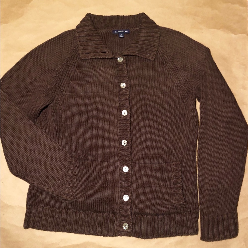 Lands' End Button Down Sweater
